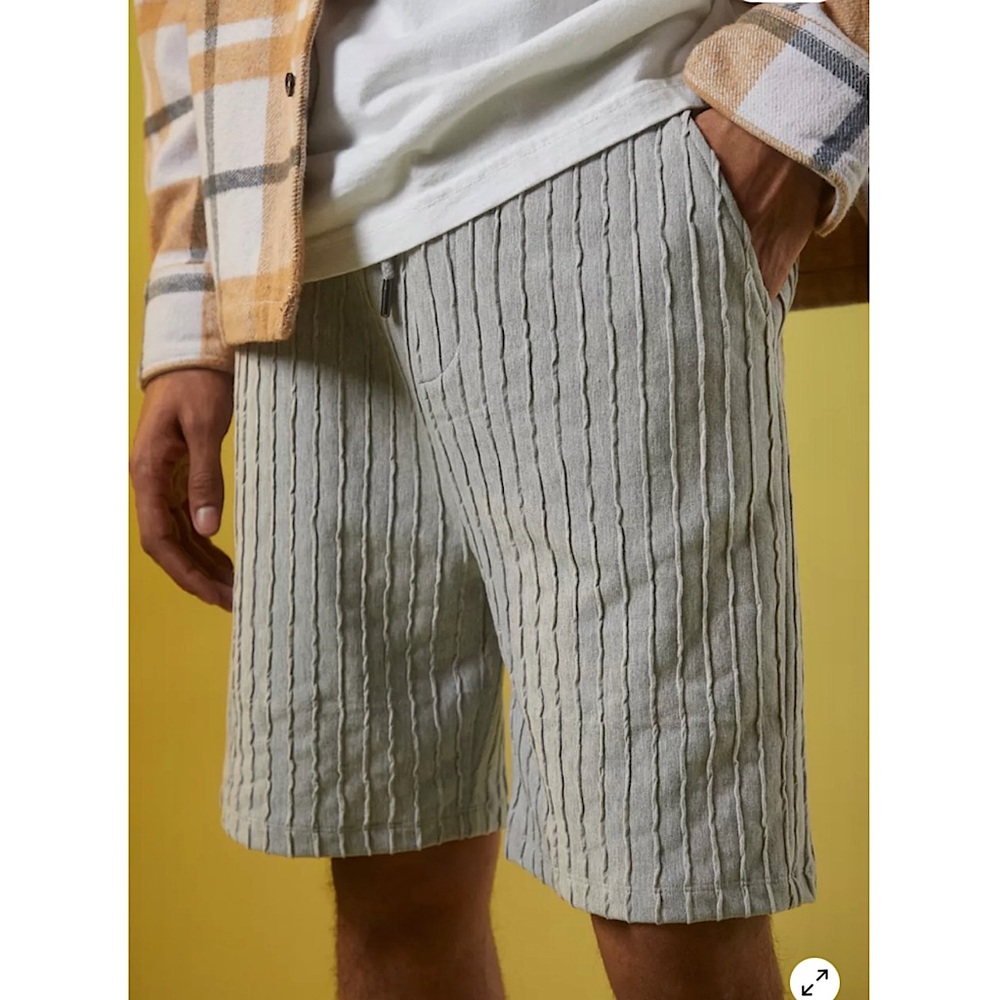 Native Youth Edmund Pleated Sweat Short in Heather Gray. Size M (W32). NWT